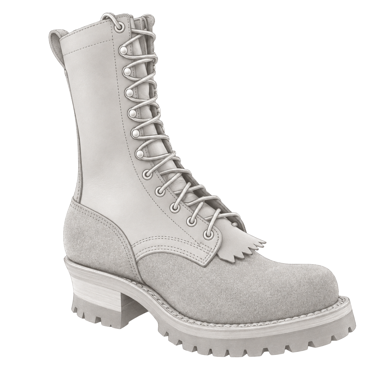 Frank's Boots Type 1 Commander en cuir noir épais avec semelle Vibram