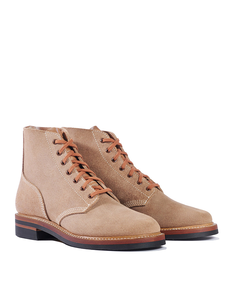 John Lofgren M-43 Service Boot en cuir retourné clair sur forme historique Munson