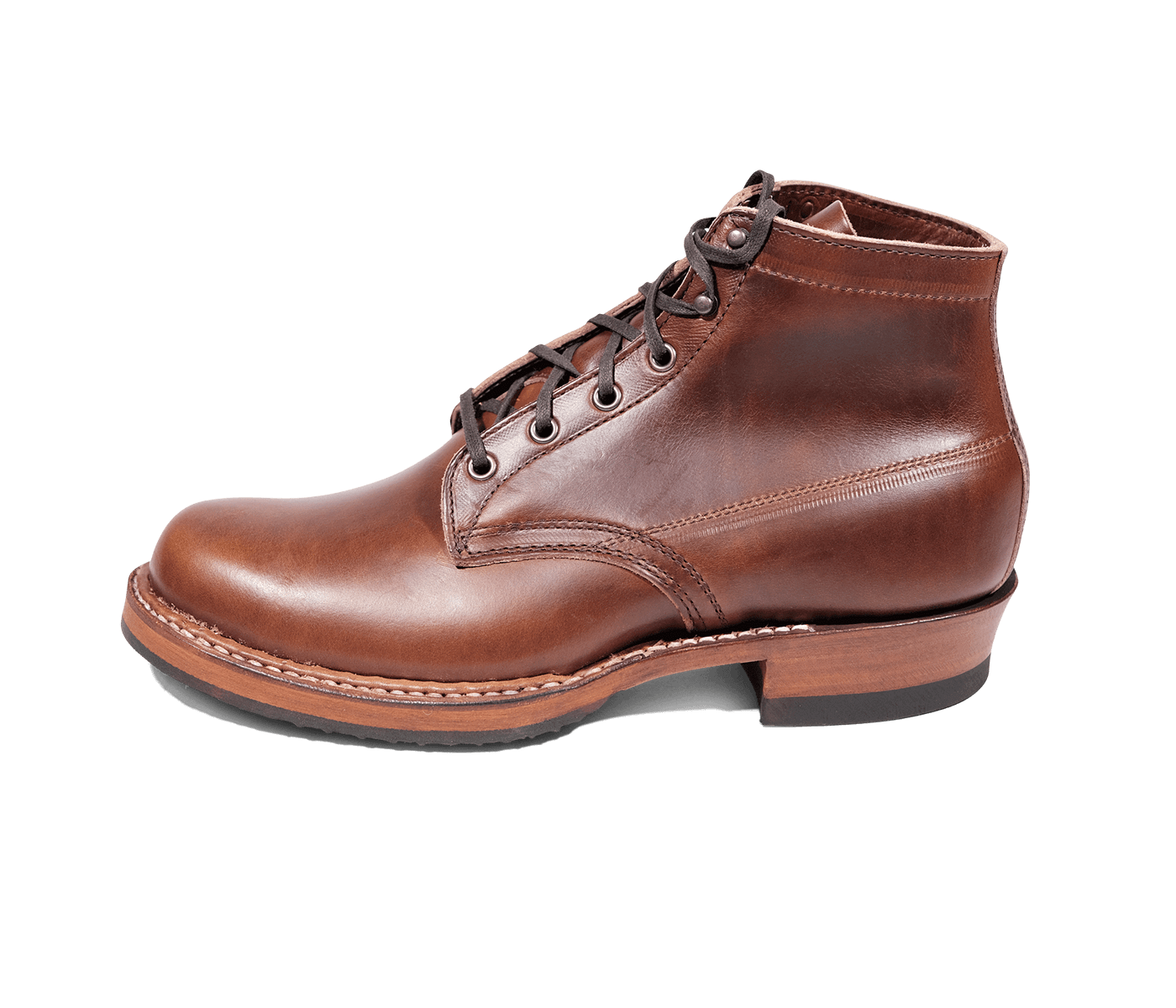 White's Semi-Dress bottines en cuir marron cousues main avec talon cubain